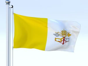 animated vatican city flag 3D Model