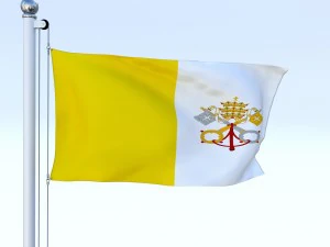 animated vatican city flag 3D Model