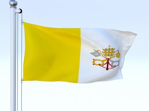 animated vatican city flag Modelo 3D