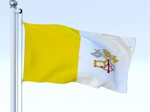 animated vatican city flag Modelo 3D