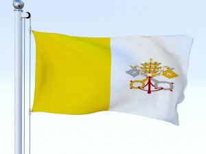 animated vatican city flag Modelo 3D