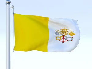 animated vatican city flag 3D Model