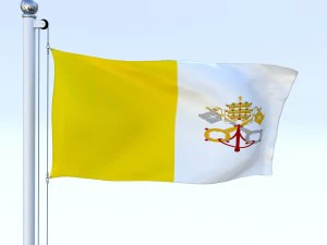 animated vatican city flag 3D Model