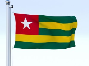 animated togo flag 3D Model