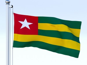 animated togo flag 3D Model