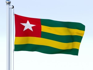animated togo flag 3D Model
