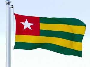 animated togo flag 3D Model