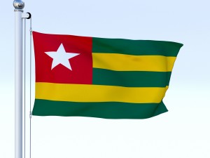 animated togo flag 3D Model