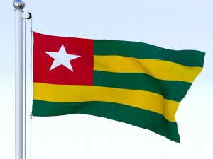 animated togo flag 3D Model