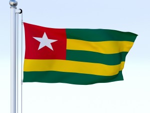 animated togo flag 3D Model