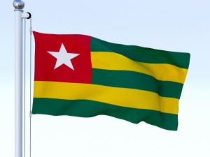 animated togo flag 3D Model