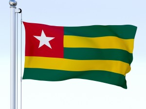 animated togo flag 3D Model