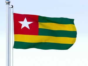 animated togo flag 3D Model