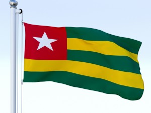animated togo flag 3D Model