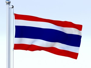 animated thailand flag 3D Model