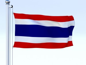 animated thailand flag 3D Modell