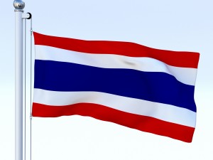 animated thailand flag 3D Modell