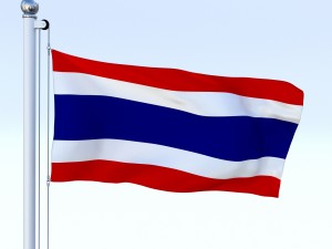animated thailand flag 3D Modell