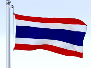 animated thailand flag 3D Modell