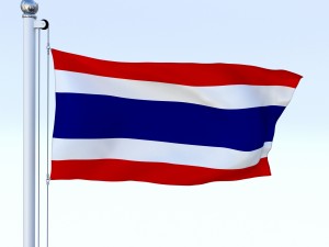 animated thailand flag 3D Modell