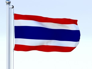 animated thailand flag 3D Modell