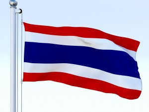 animated thailand flag 3D Modell