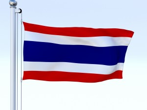 animated thailand flag 3D Modell