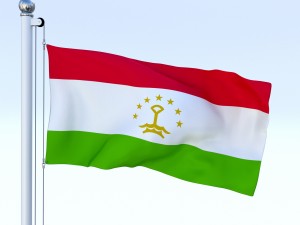 animated tajikistan flag 3D Model