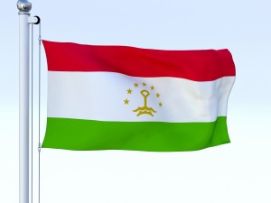 animated tajikistan flag 3D Model
