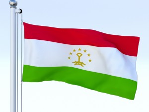 animated tajikistan flag 3D Model