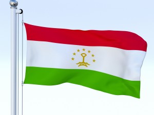 animated tajikistan flag 3D Model
