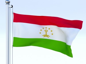 animated tajikistan flag 3D Model