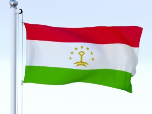 animated tajikistan flag 3D Model