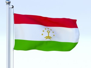 animated tajikistan flag 3D Model