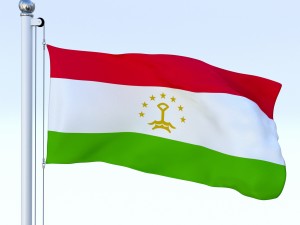 animated tajikistan flag 3D Model