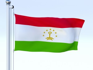 animated tajikistan flag 3D Model