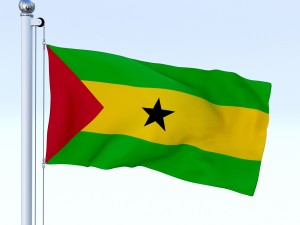 animated sao tome and principe flag Modèle 3D