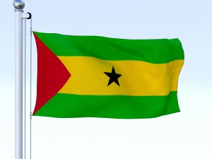 animated sao tome and principe flag 3D Model