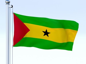 animated sao tome and principe flag 3D Model