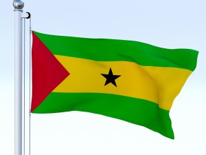 animated sao tome and principe flag 3D Model