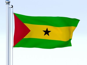 animated sao tome and principe flag 3D Model
