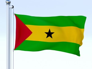 animated sao tome and principe flag 3D Model