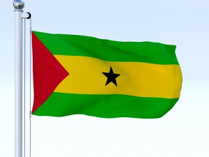 animated sao tome and principe flag 3D Model