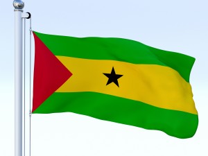 animated sao tome and principe flag 3D Model