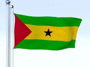 animated sao tome and principe flag 3D Model
