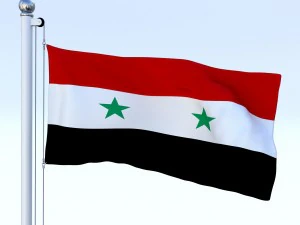 animated syria flag 3D Model
