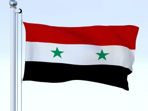 animated syria flag 3D Model