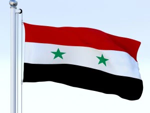 animated syria flag 3D Model