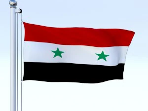 animated syria flag 3D Model