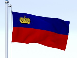 animated liechtenstein flag 3D Model